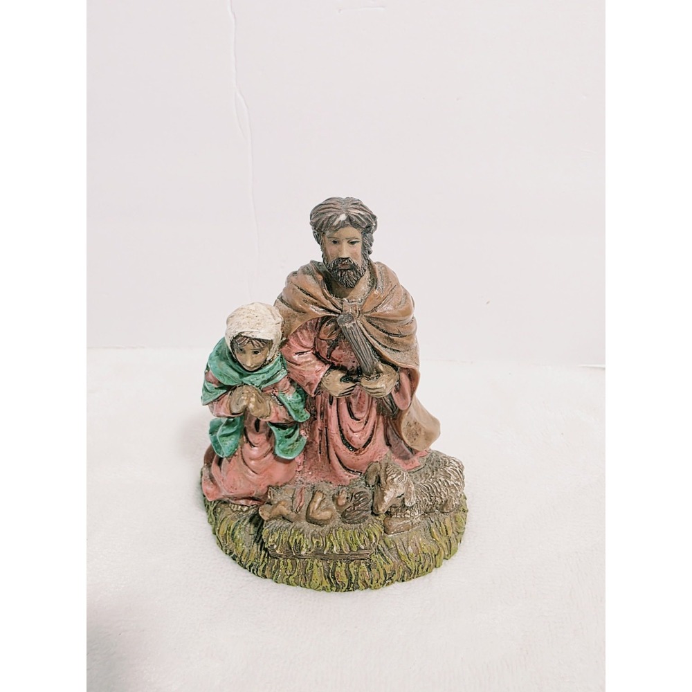 Holy Family Figurine Nativity Scene- Religious Decor 4"